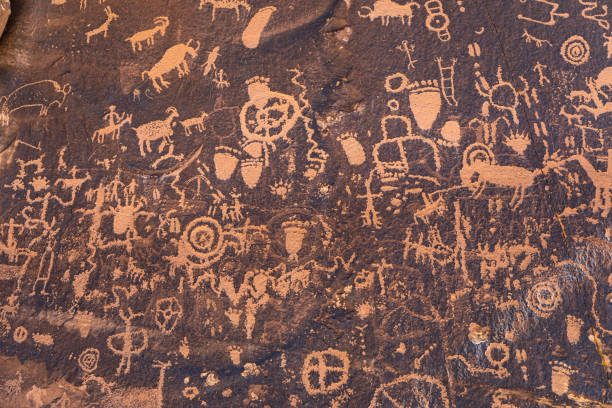 istock Newspaper Rock Archaeological Site with petroglyphs 1310134429