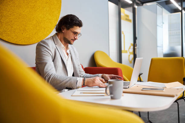 istock Concentrated businessman working at conception of his office 1310141161