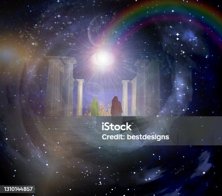 istock Temple in spiritualy based composition 1310144857