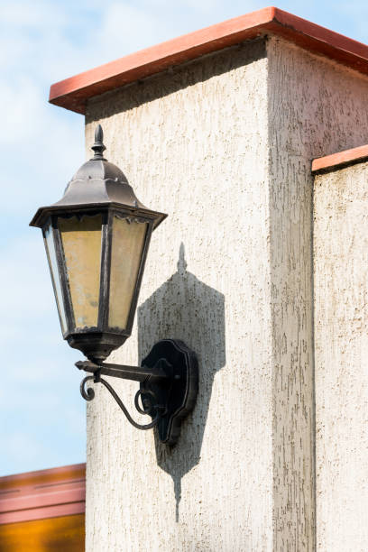 street lamp on the wall