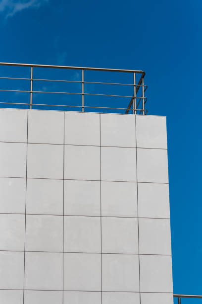 istock The wall of the house with a facade tile 1310145879