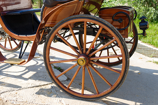 rear wheel of the carriage