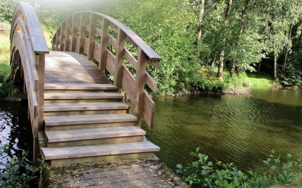 istock Small romantic wooden bridge 1310150126