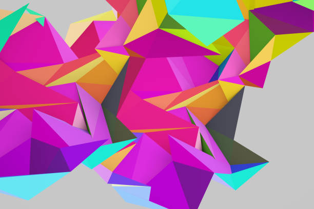 istock Abstract digital graphic background, colorful 3d art 1310153827