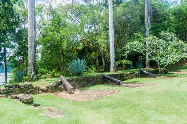 istock Cannons at Forte Defensor Perpetuo fort in Paraty, Brazil 1310154044