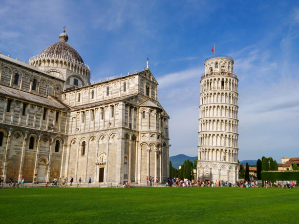 istock Leaning Tower and Cathedral of Pisa on blue sky 1310160259