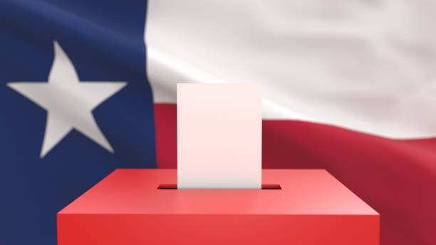 urna - bandera de texas - voting election ballot box box fotografías e imágenes de stock