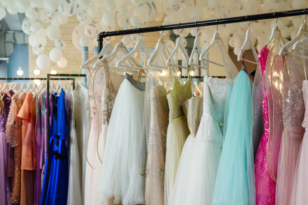 istock women's dresses on hangers 1310166441