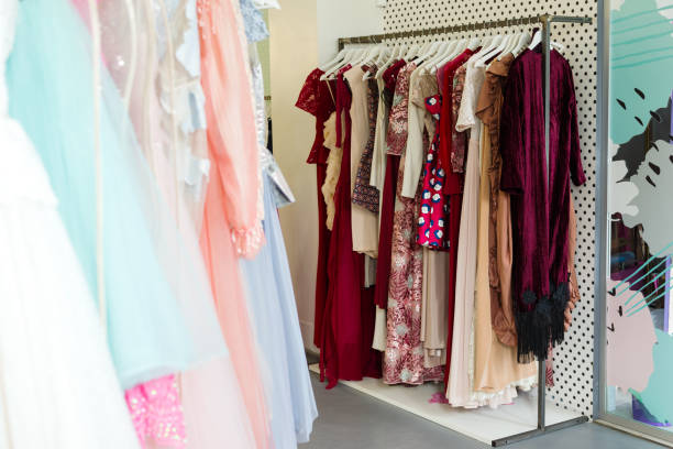 istock women's dressing room with dresses 1310166454
