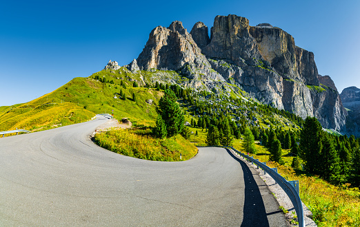 Panoramic view of El Torcal de Antequera, karst landscape in a natural site world heritage of UNESCO.