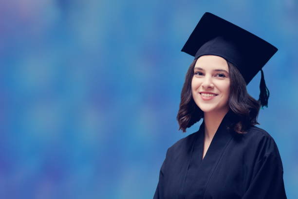 portrait of the student on graduation day - grad portrait imagens e fotografias de stock