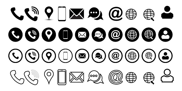 Basic Icon Set. Simple Web Business Shopping Communication Vector icon Set.