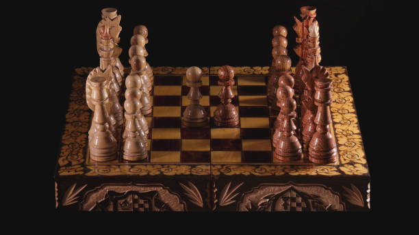 istock A game of chess where black pieces make the first move, timelapse 1310183702