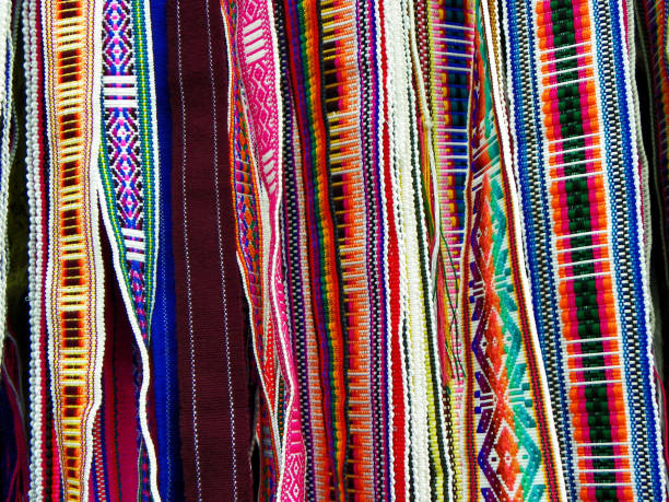 istock Woven colorful fabric belts, Ecuador 1310188265