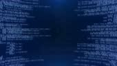 3d Hacking Code Data Flow Stream On Blue Screen Animation 4K Stock ...