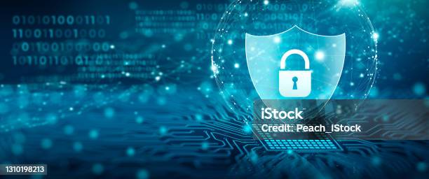 Cyber Attack Block Cyber Data And Information Privacy Concept 3d Rendering Stock Photo - Download Image Now