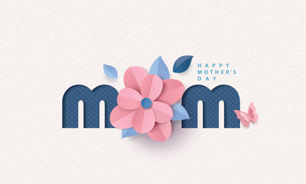 Happy Mother's Day Happy Mother's Day greeting card. Vector illustration of beautiful flowers and typography design. mother stock illustrations