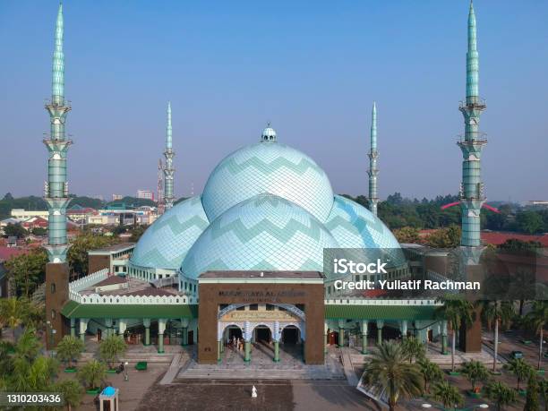 Al Azhom Mosque Tangerang Stock Photo - Download Image Now - Tangerang, Architectural Dome, Architecture