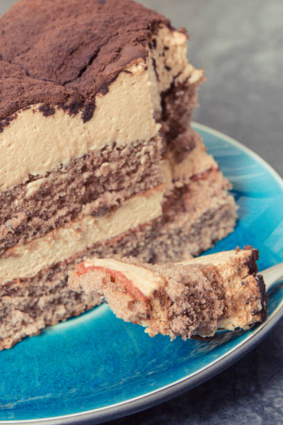 istock Tiramisu cake with different layers. Delicious dessert for celebrations 1310206769