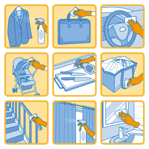 istock Illustration of the sanitization, Corona virus protection, Infection prevention, 1310210012