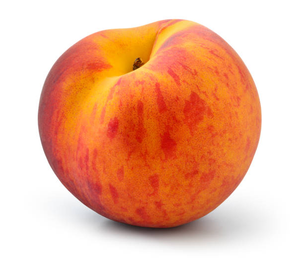 istock Peach isolated. Peach on white background with clipping path. Full depth of field. 1310220186