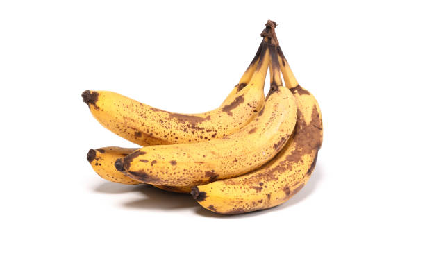 istock Overripe bananas isolated on a white background 1310220783