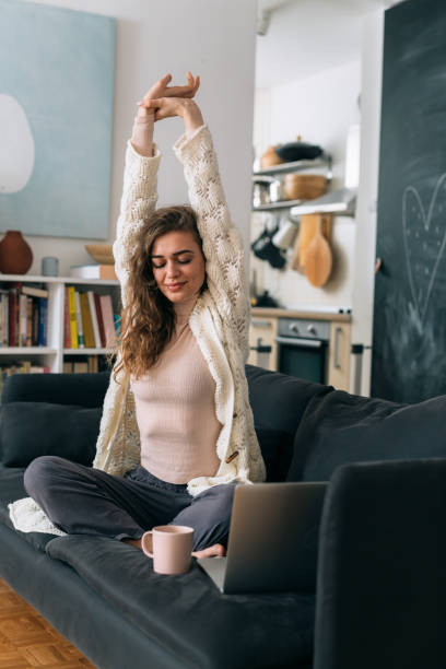 istock woman enjoying weekend at home 1310227152