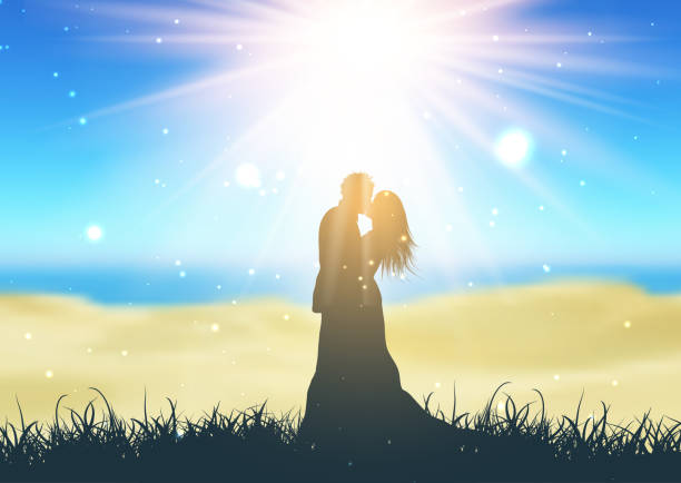 40+ Couple Kissing Romantic Love Scenery Background Illustrations,  Royalty-Free Vector Graphics & Clip Art - iStock
