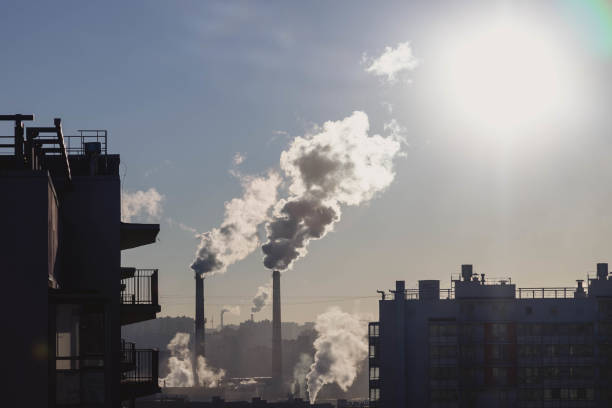 istock Landscape emission to atmosphere from industrial pipes 1310231876