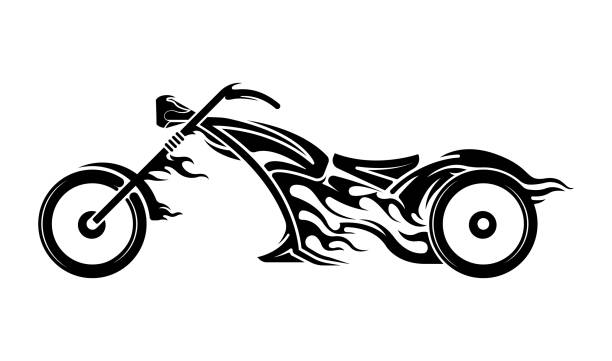 Motorcycle Tribal Logo Template Vector Stock Illustration - Download Image  Now - Motorcycle, Tattoo, Biker - iStock