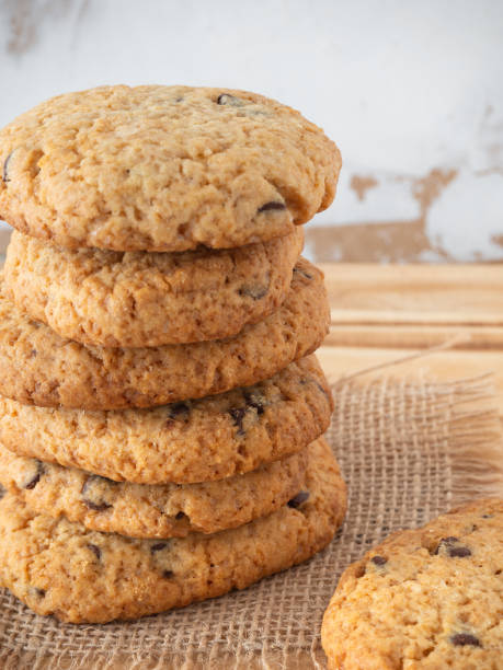 istock Homemade chocolate cookies rustic background 1310238570