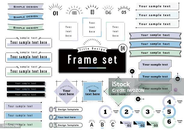 Title Framelayout 3 Color Title Design Frame Set Stock Illustration - Download Image Now ...