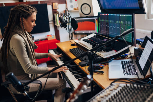 istock Post production part is where she can use all her creativity 1310243675