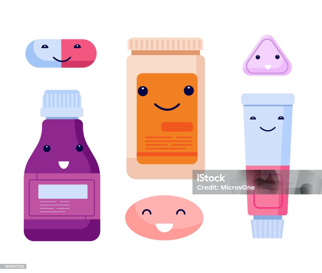 Những Viên Thuốc Dễ Thương Nhân Vật Kháng Sinh Thuốc Viên Hoạt ...