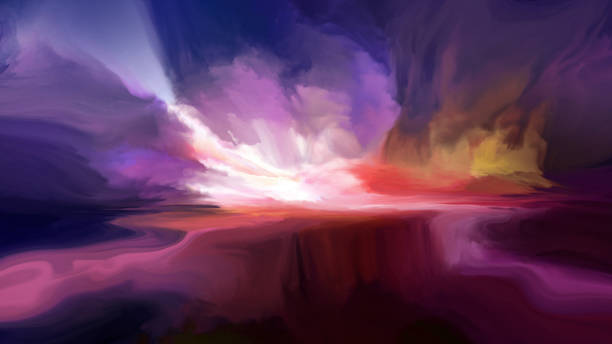 dreamland - dramatic sky obrazy stock illustrations