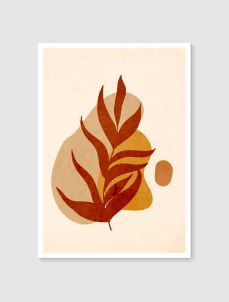 istock Botanical wall art vector. Minimal and natural wall art. Boho foliage line art drawing with abstract shape. Abstract Plant Art design for print, wallpaper, cover. Modern vector illustration. 1310250238