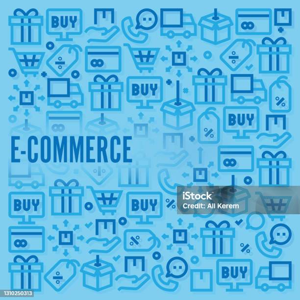 Commerce Pattern Ecommerce Pattern Stock Illustration - Download Image Now - Green Color ...