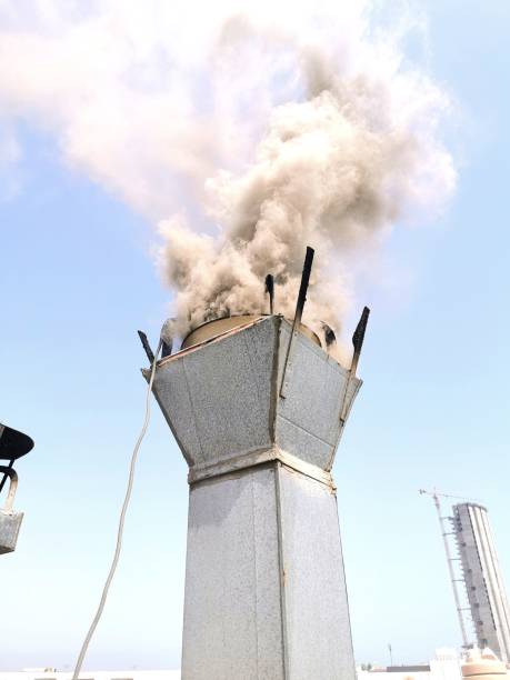 istock a restaurant chimney caught fire on the rooftop 1310251302