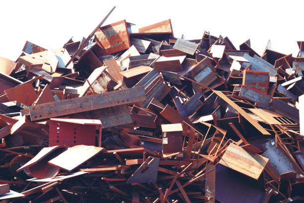 istock Stacked metal industrial waste 1310256350