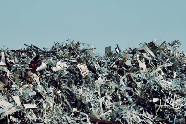 istock Stacked metal industrial waste 1310256393