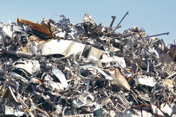 istock Stacked metal industrial waste 1310256395