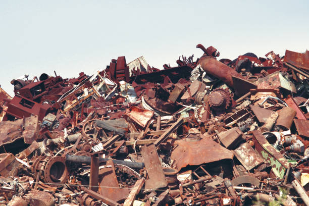 istock Stacked metal industrial waste 1310256404