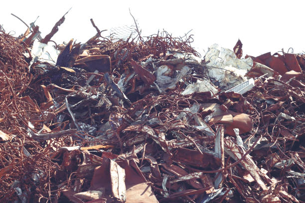 istock Stacked metal industrial waste 1310256416