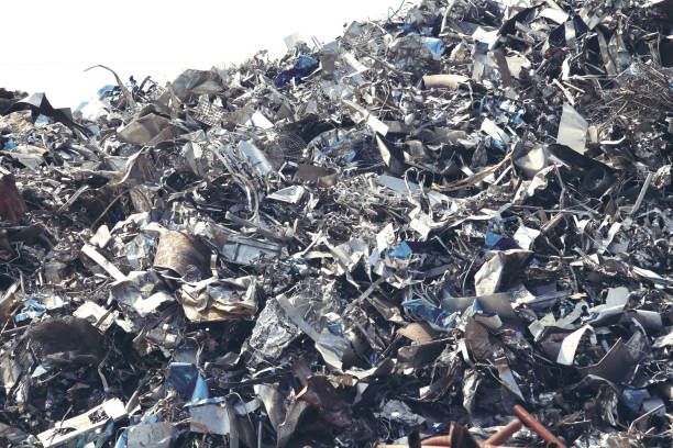 istock Stacked metal industrial waste 1310256425