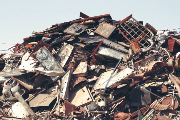 istock Stacked metal industrial waste 1310256435