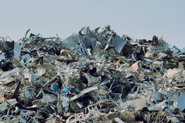 istock Stacked metal industrial waste 1310256439