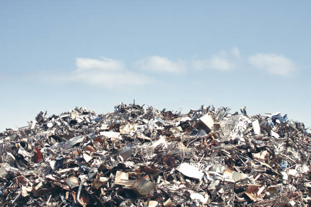 istock Stacked metal industrial waste 1310256447