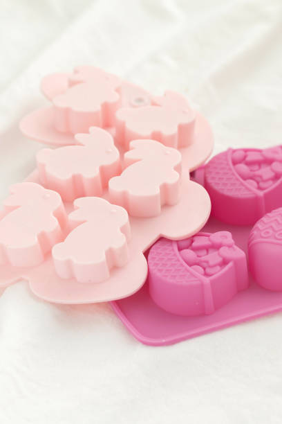 istock Easter cake molds pink color, chocolate silicone molds 1310261338