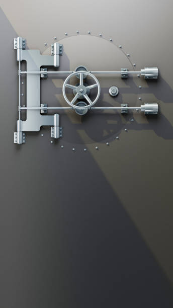 istock close bank safe built into the grey wall 1310278125