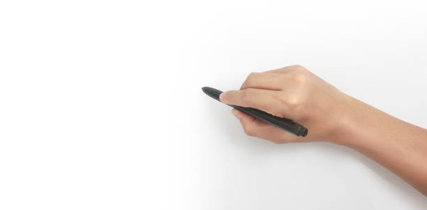 istock Hand is ready for drawing  black marker 1310279397